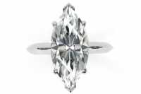 Six Claw Marquise Diamond Engagement Ring