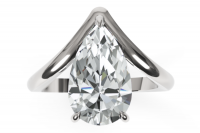 Vee Shaped Diamond Engagement Ring