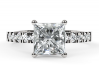 Four Prong Solid Park Lane Diamond Engagement Ring