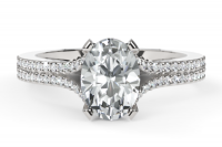 4 Prong Diamond Engagement Ring With Split Shank