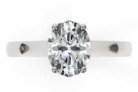 Four Prong Half Round Diamond Engagement Ring