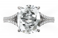 Intricate Split Shank Diamond Engagement Ring